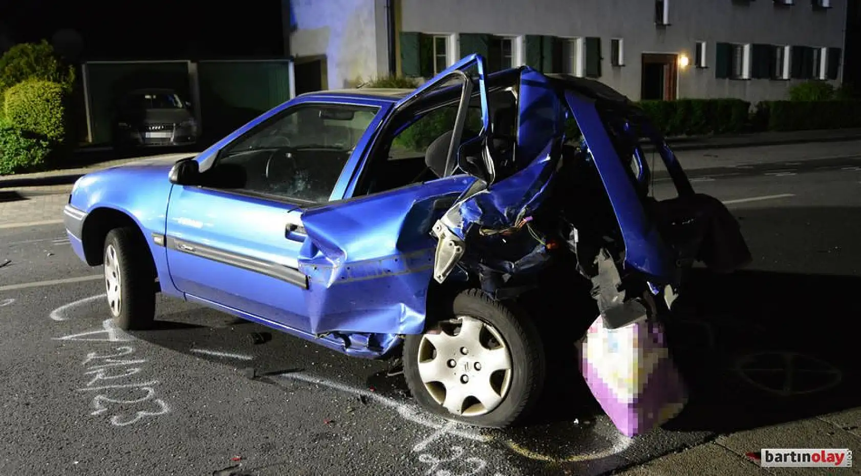 Kaza yerinde hüzünlü tören