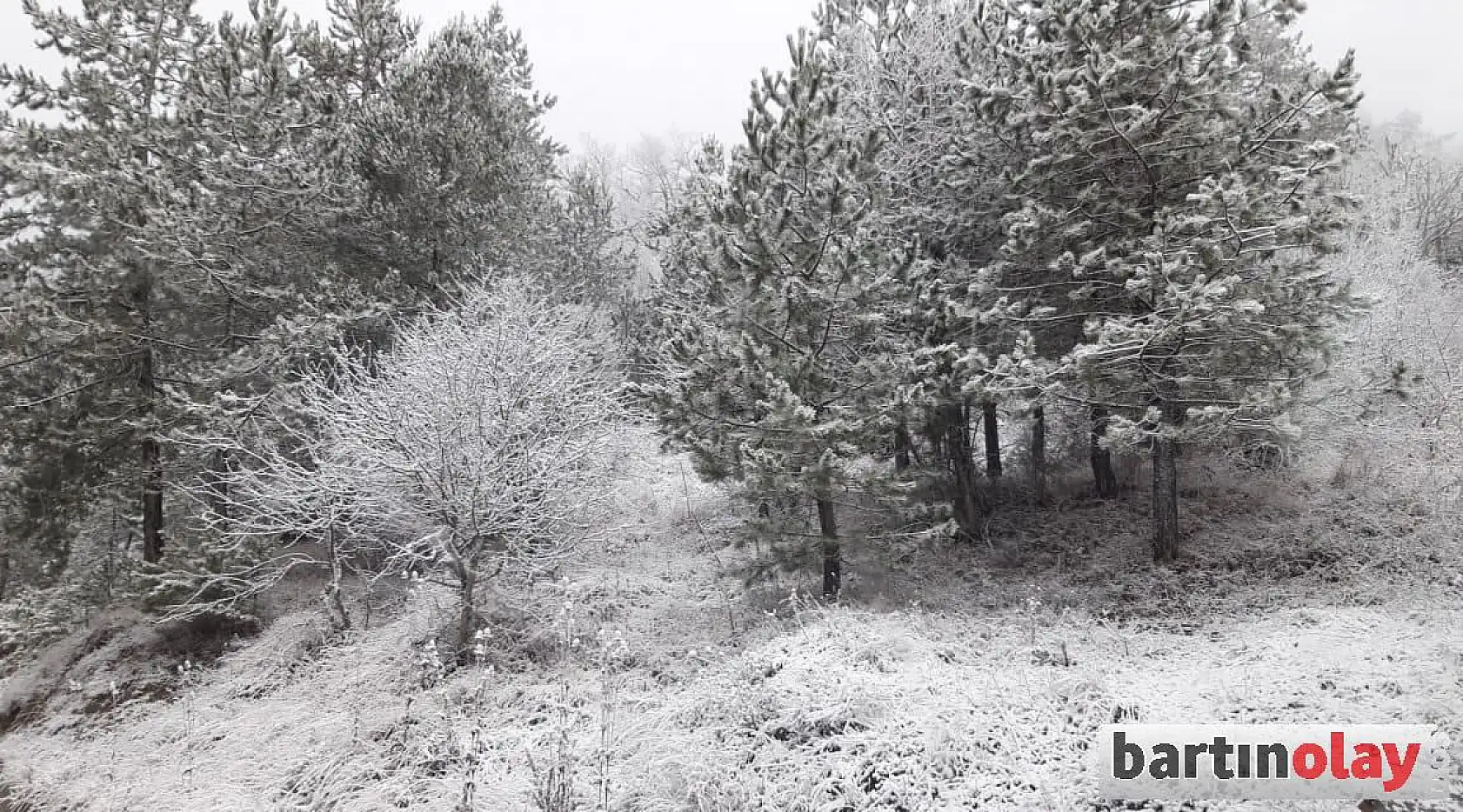 Bartın Safranbolu yolunda kar manzaraları