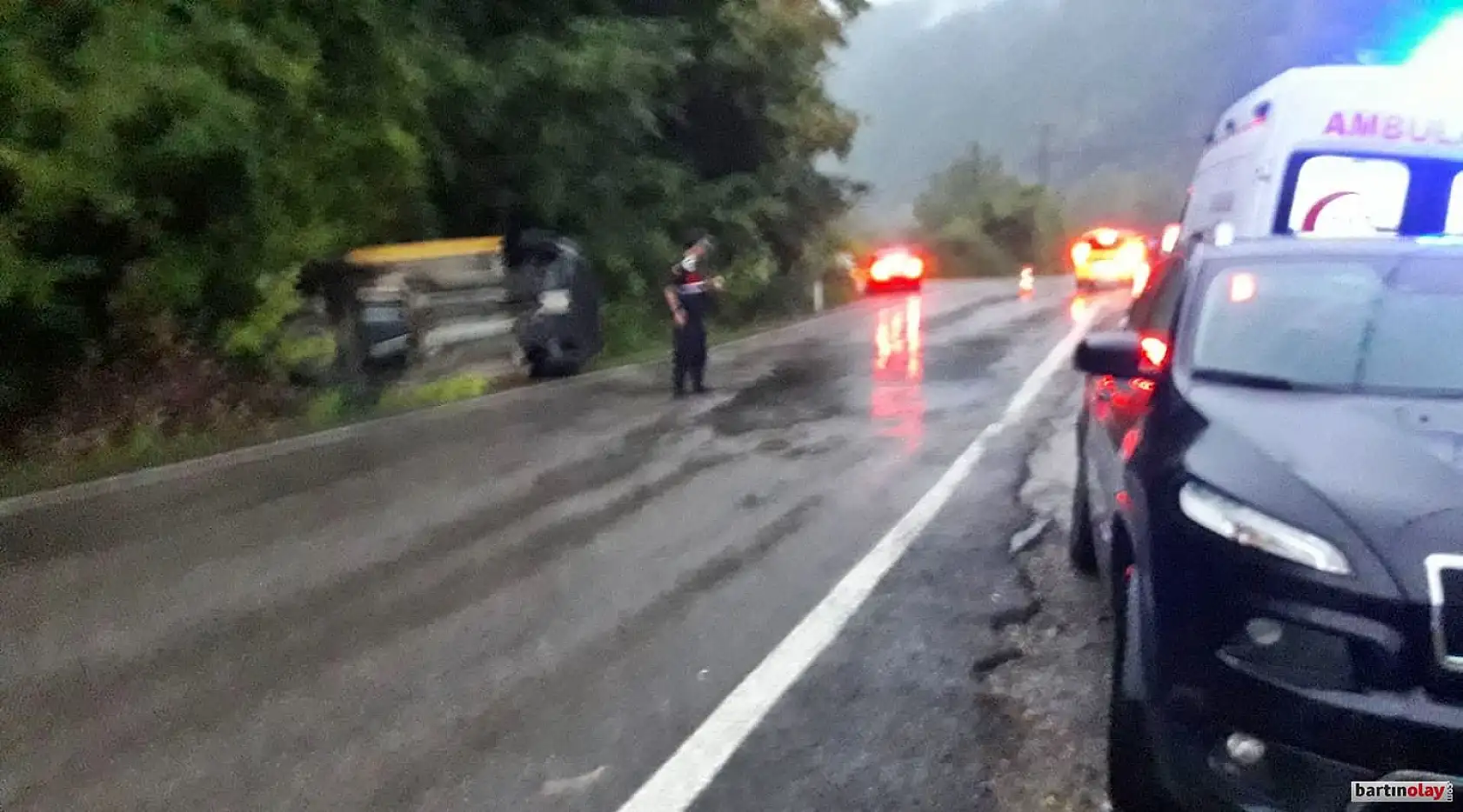 Kumluca yolunda kaza, 1 yaralı