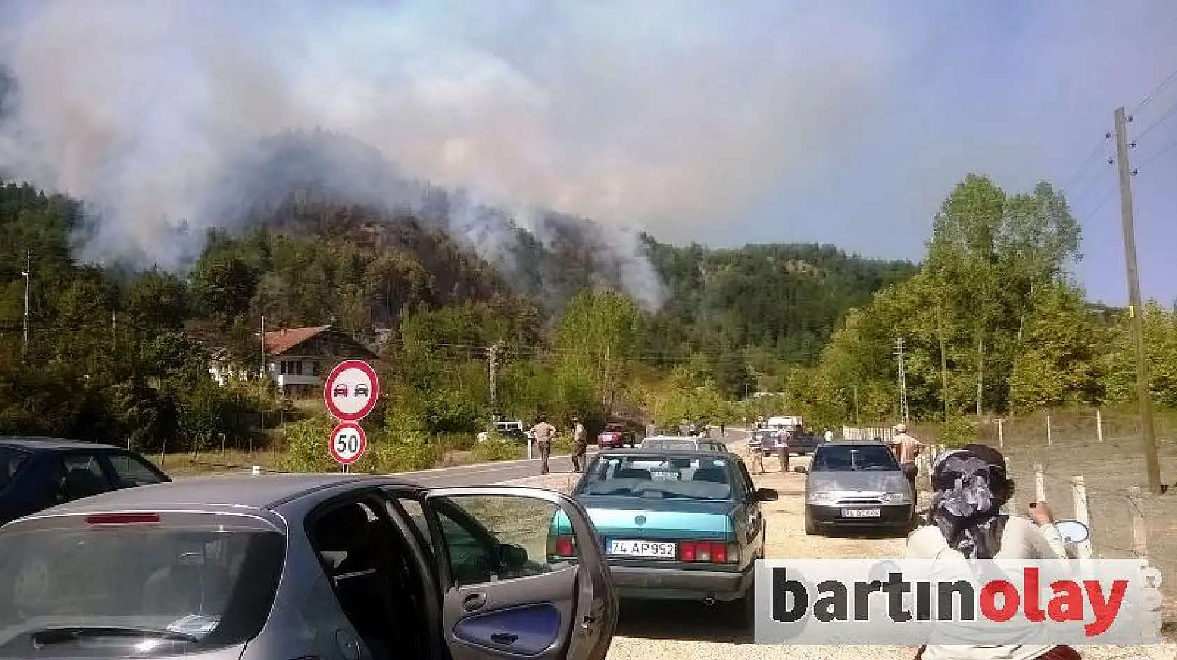 Bartın'da orman yangını