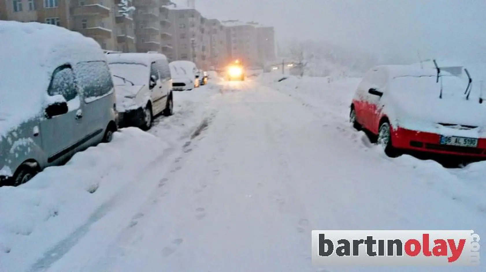 Bartın'da yoğun kar ve tipi 