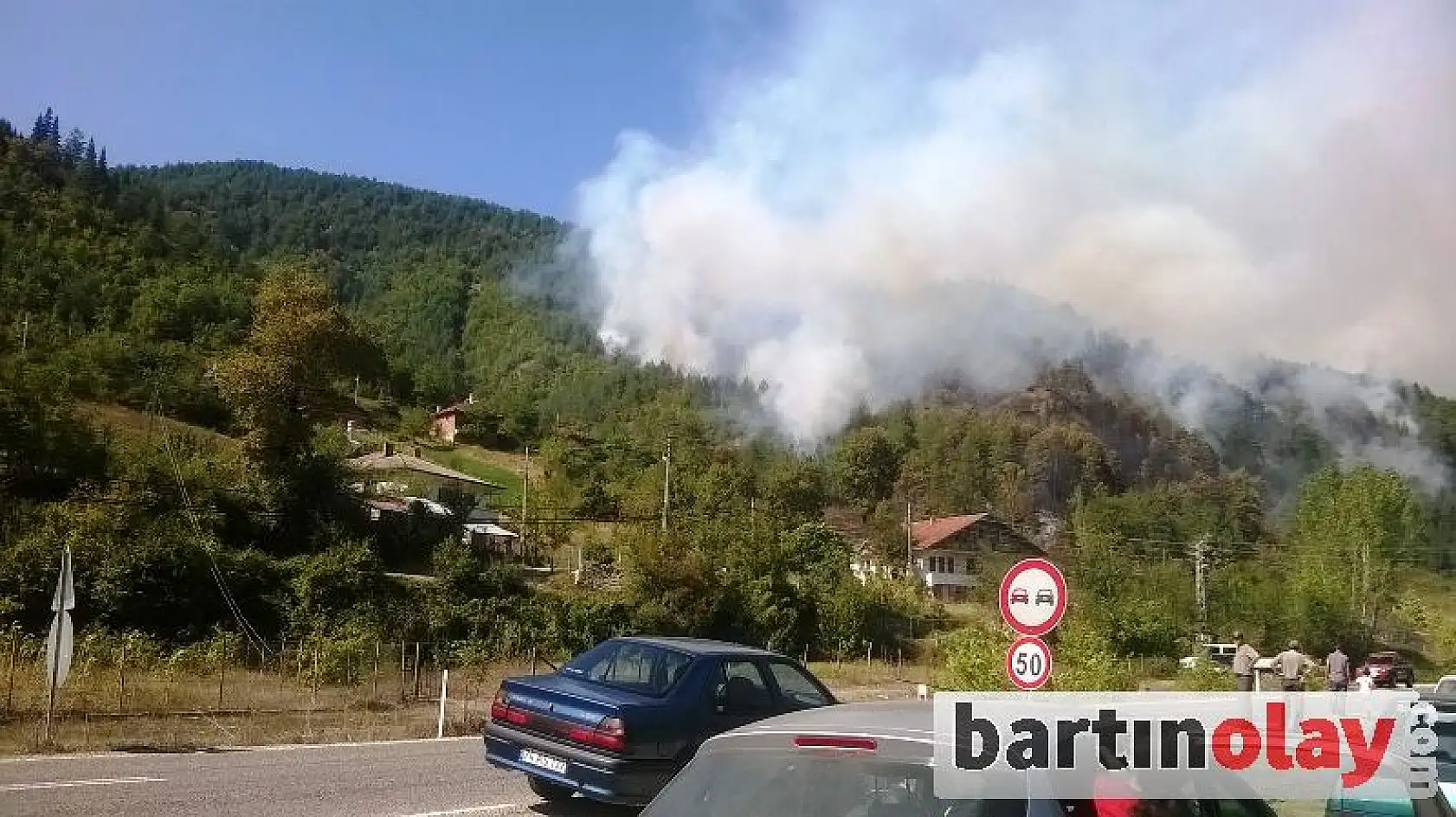 Bartın'da orman yangını