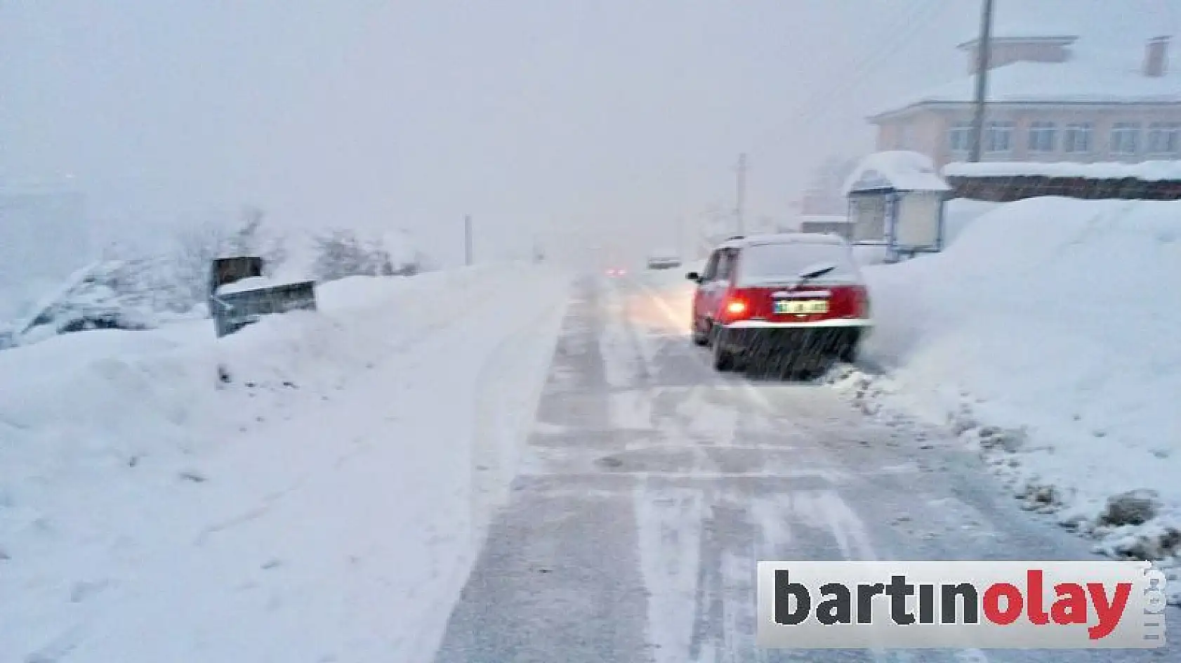 Bartın'da yoğun kar ve tipi 