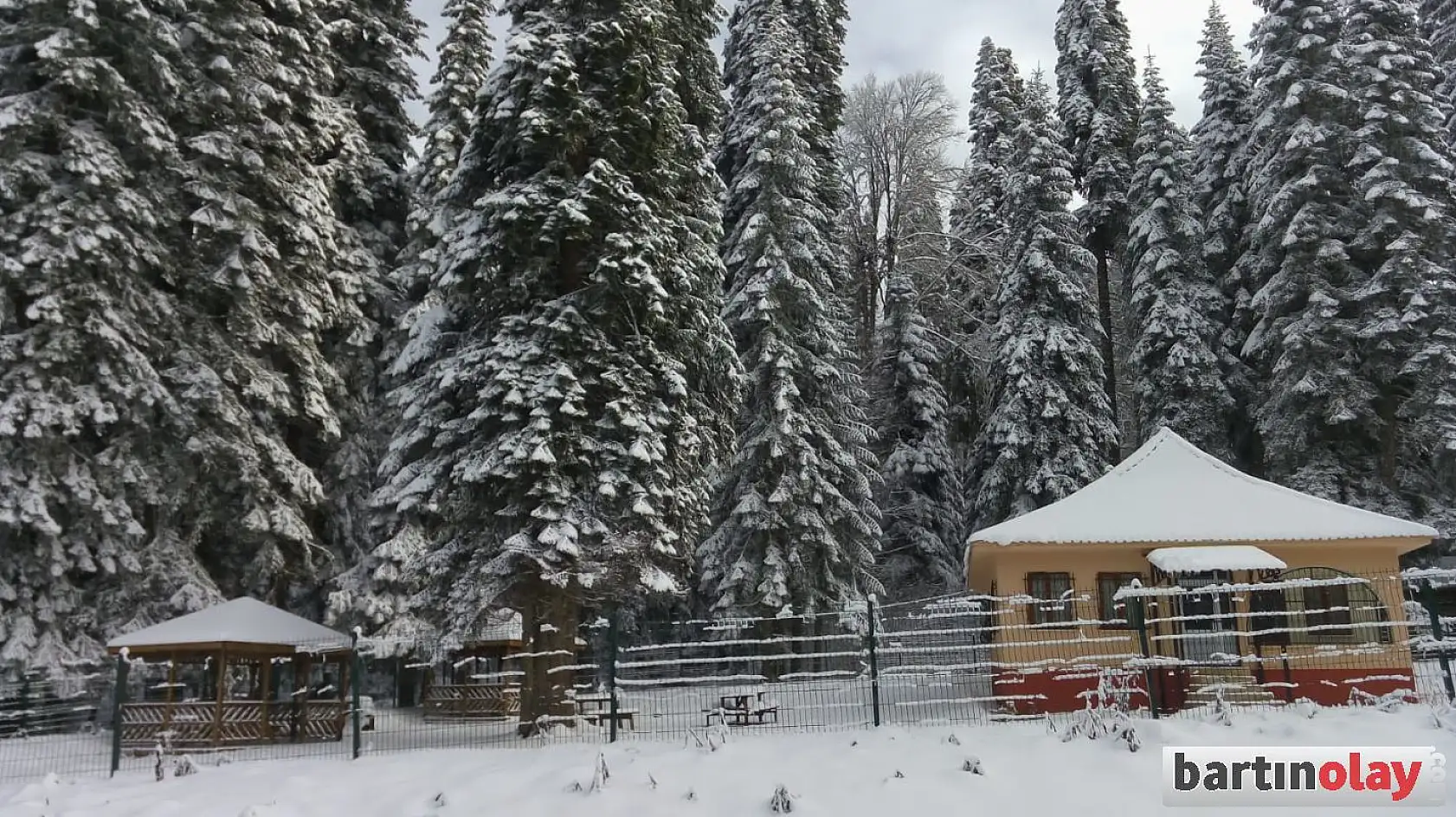 Gezen yaylasından büyüleyen kar manzaraları