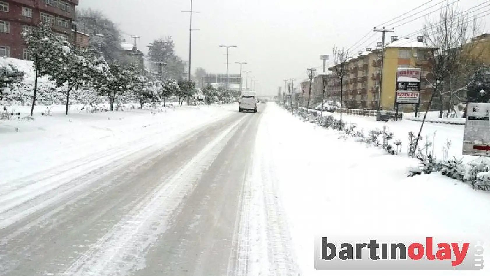Bartın'da Kar Kalınlığı 25 Santimi Buldu