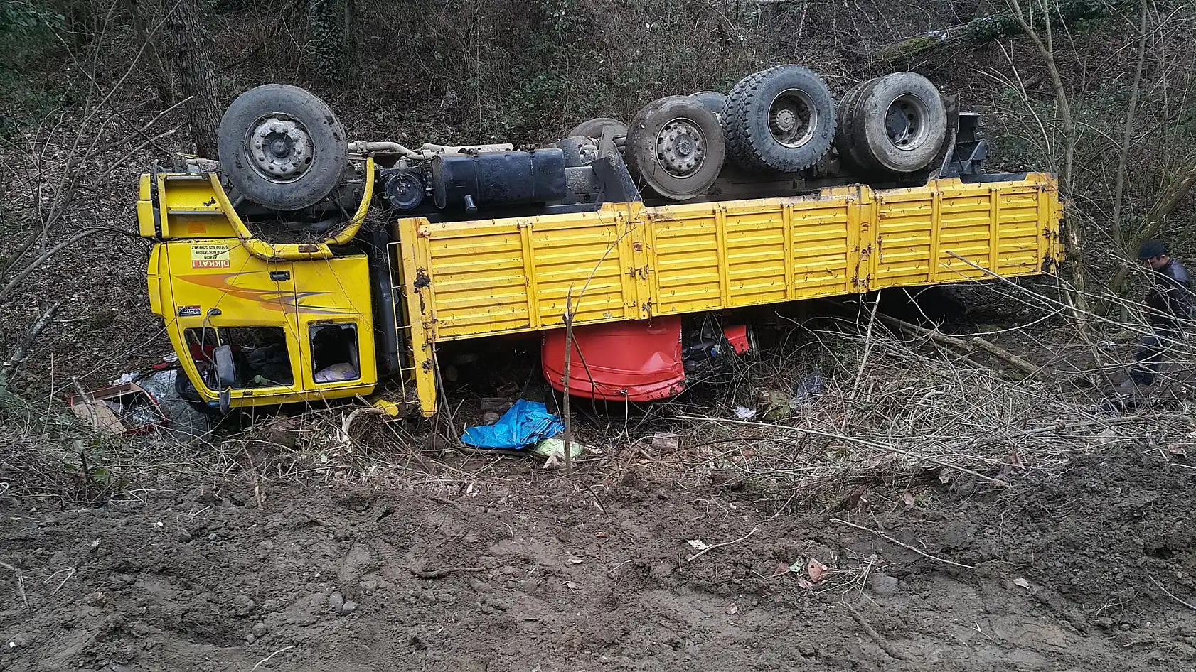 2 işçinin öldüğü kazadan görüntüler