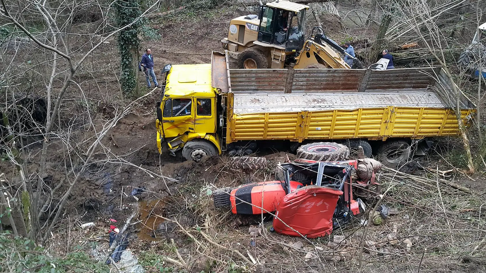 2 işçinin öldüğü kazadan görüntüler
