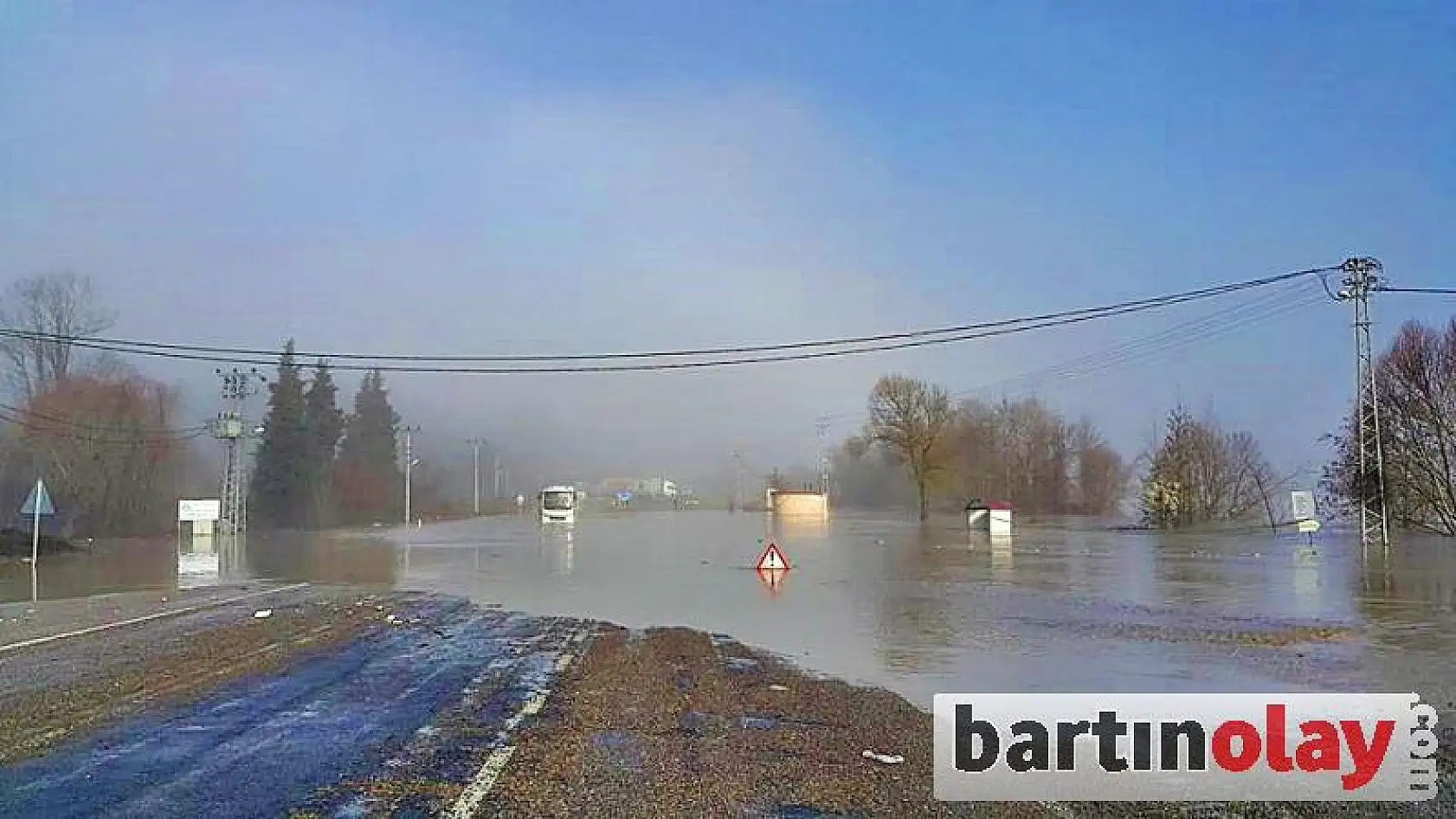 Bartın Karabük yolunda su taşkını