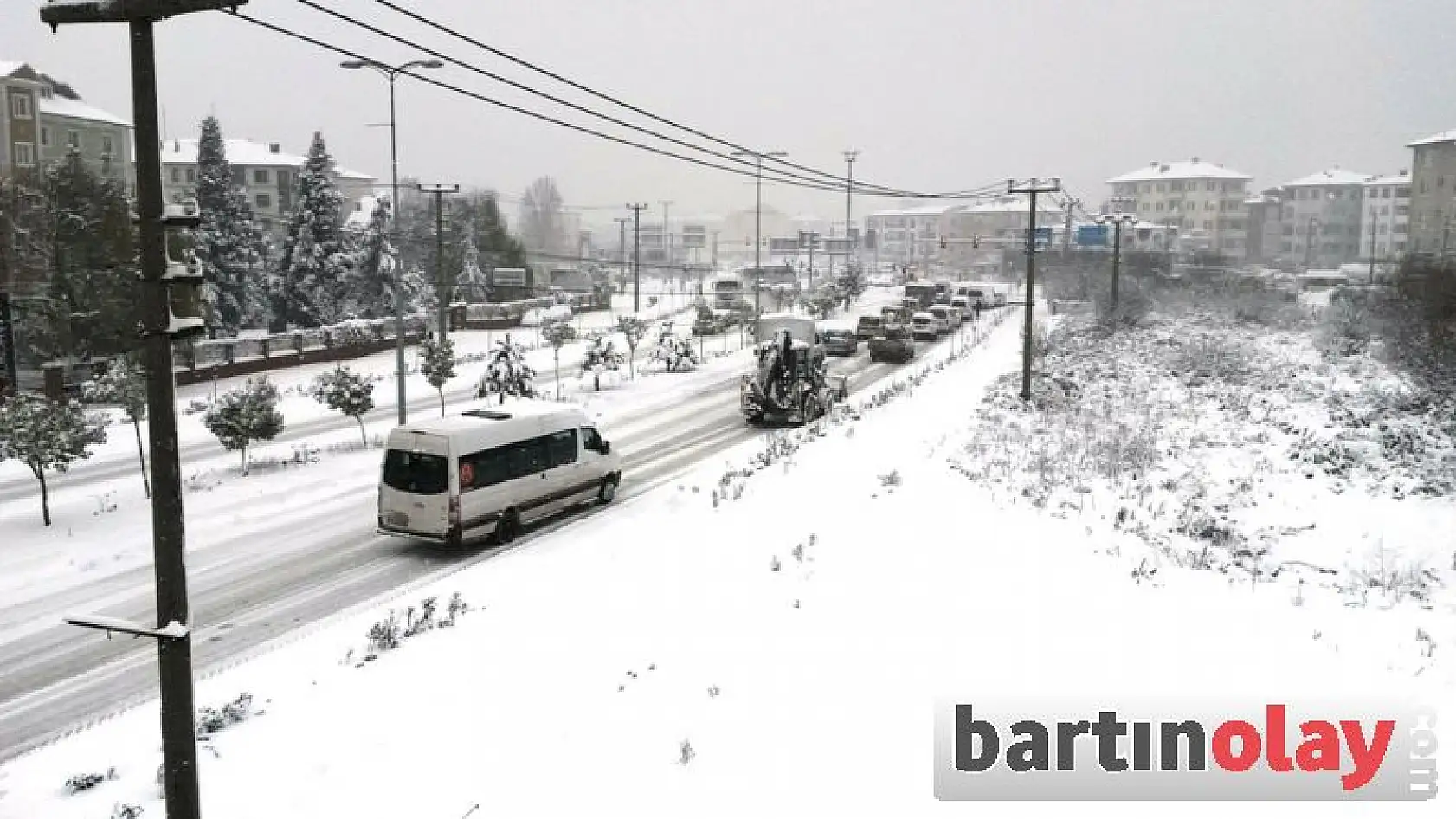 Bartın'da Kar Kalınlığı 25 Santimi Buldu