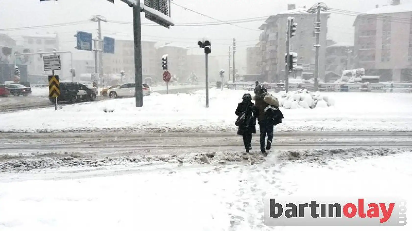 Bartın'da Kar Kalınlığı 25 Santimi Buldu