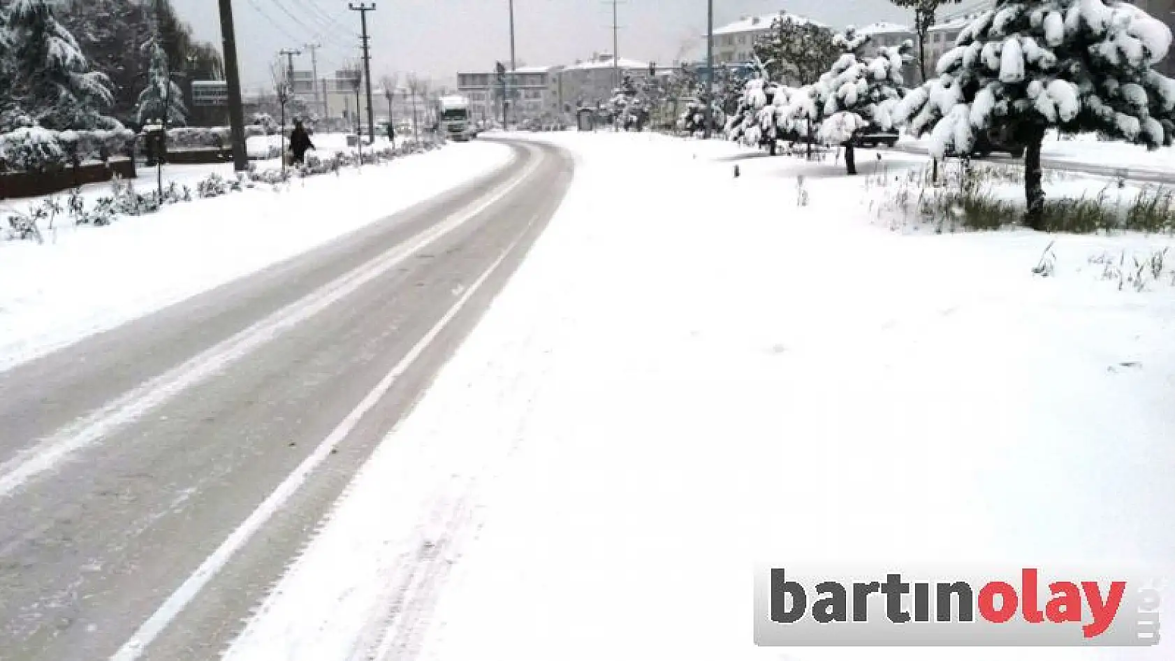 Bartın'da Kar Kalınlığı 25 Santimi Buldu
