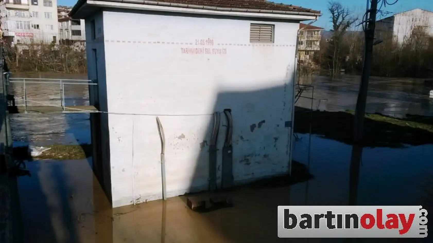 Bartın Irmağında taşkın görüntüleri 