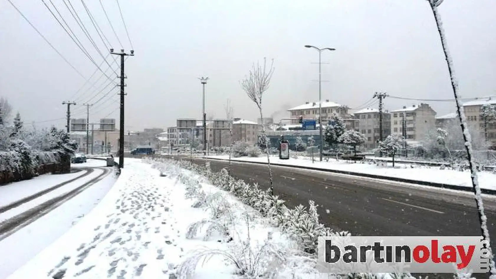 Bartın'dan kar manzaraları