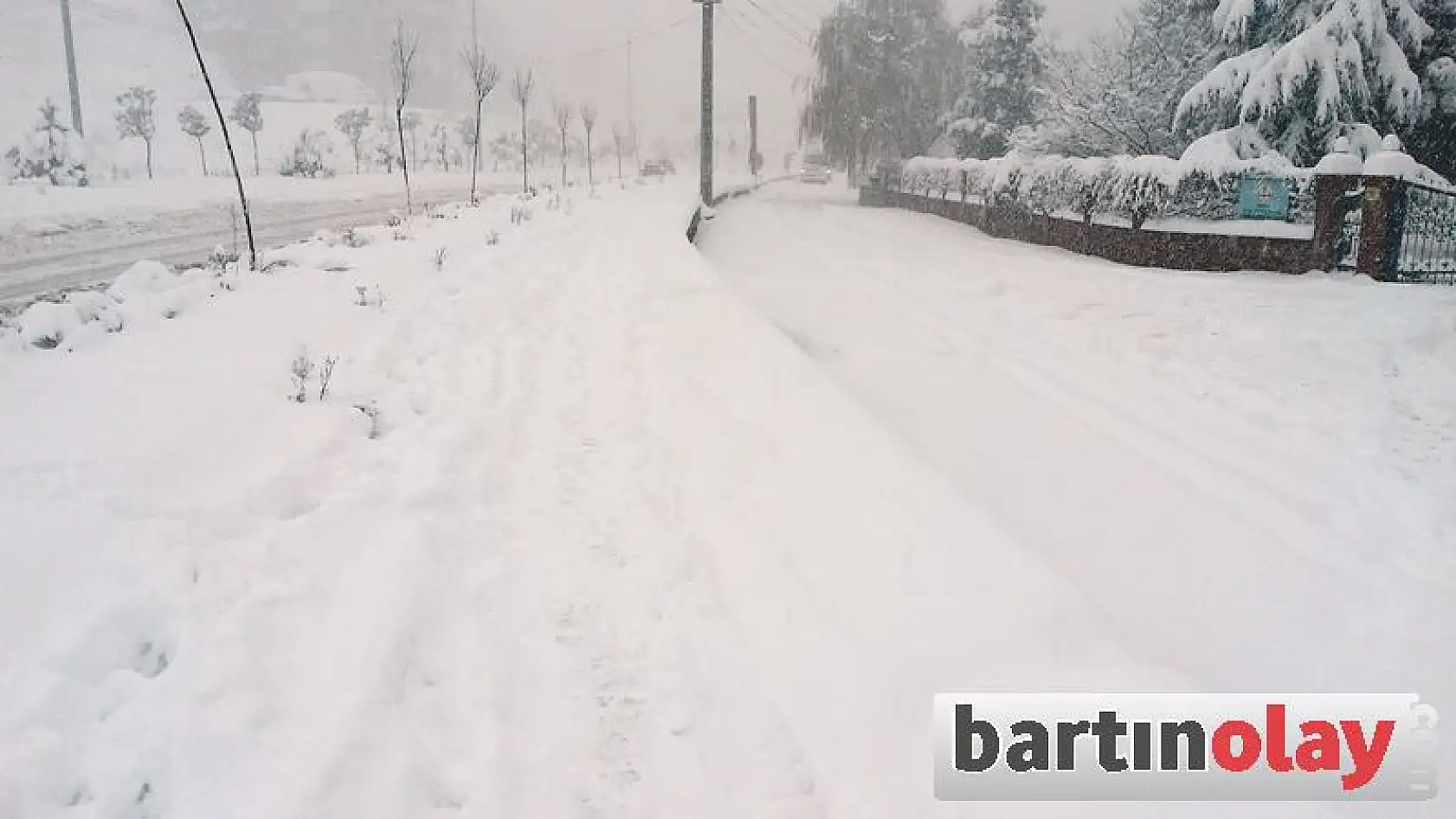 Bartın'da Kar Kalınlığı 25 Santimi Buldu
