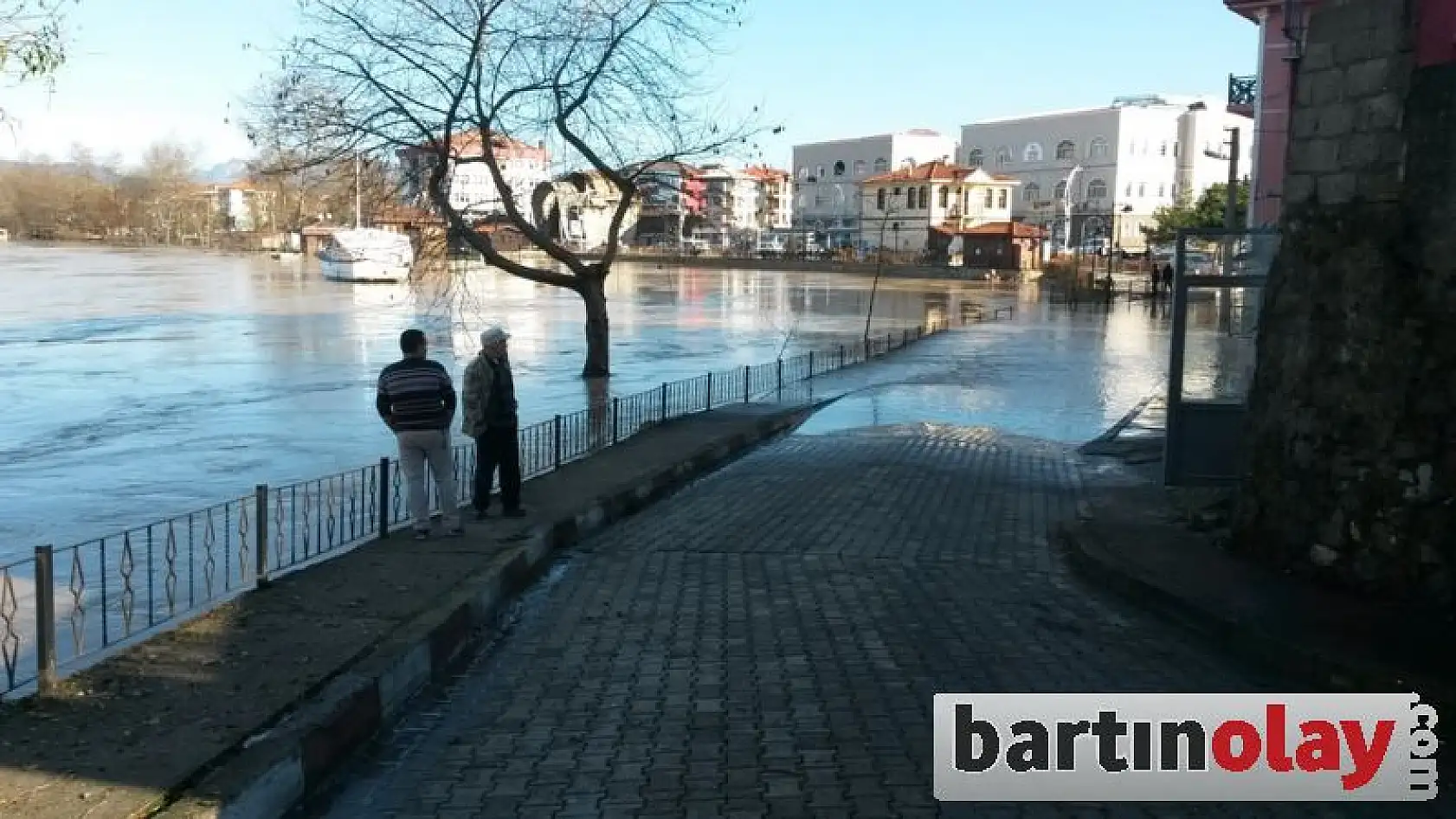 Bartın Irmağında taşkın görüntüleri 