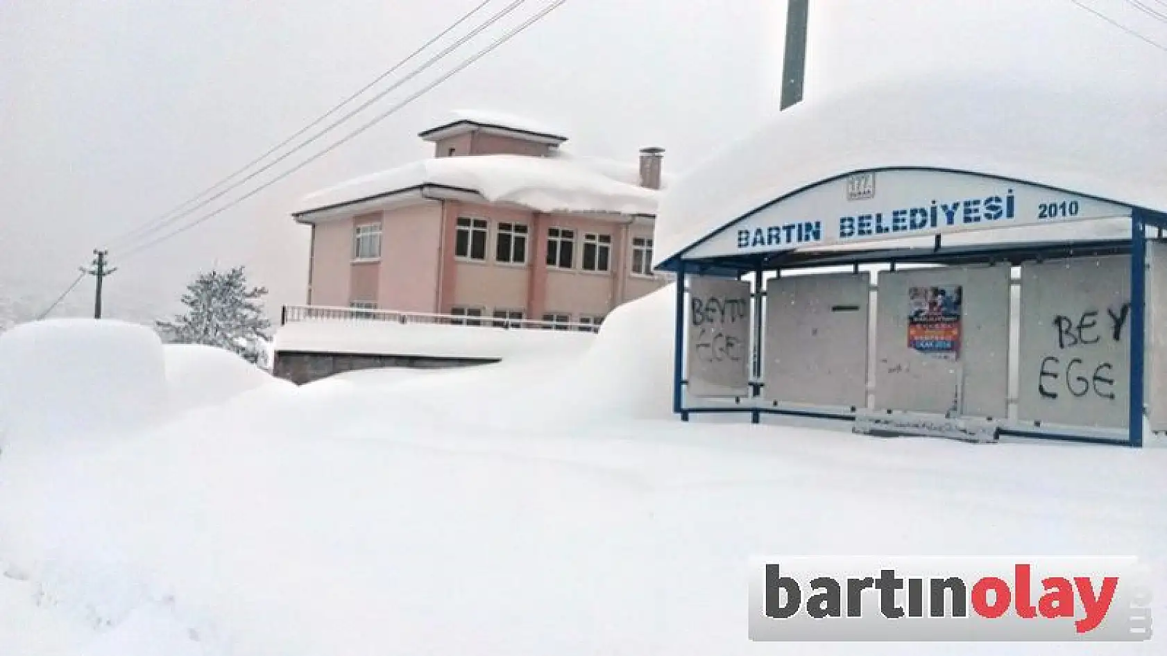 Bartın'da kar kalınlığı 1,5 Metreyi Geçti