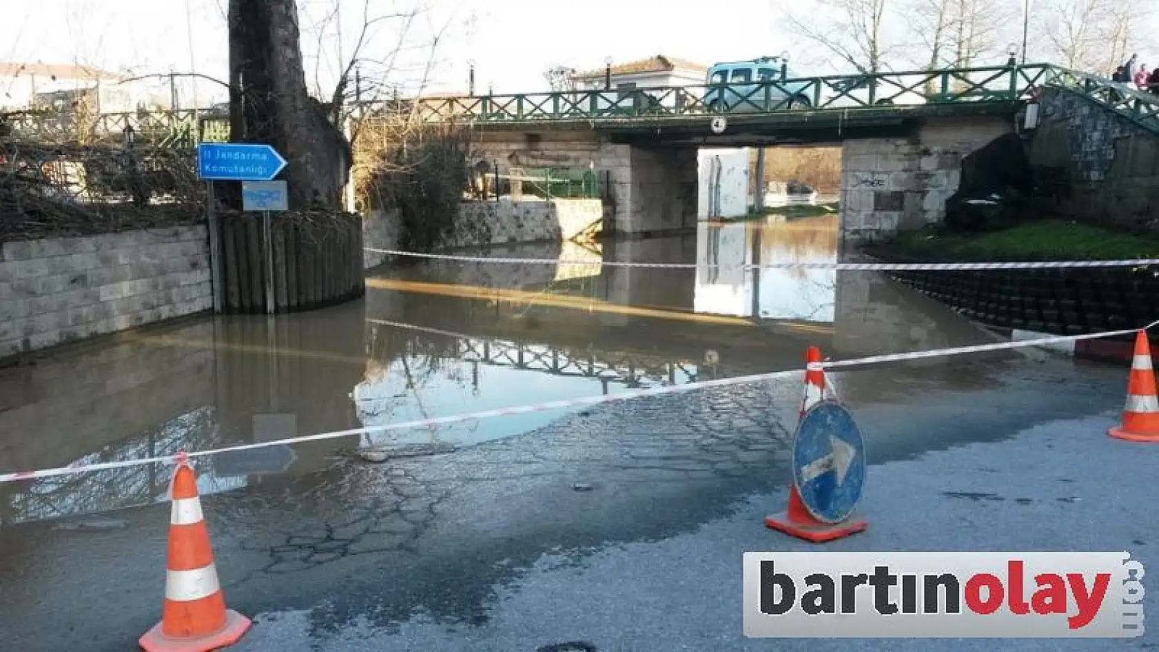 Bartın Irmağında taşkın görüntüleri 