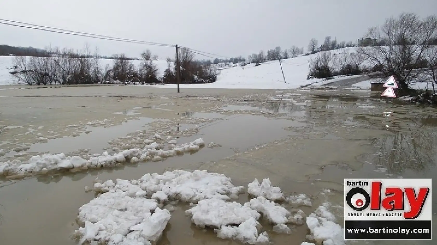 Drazlarda Eski Yol Sular Altında