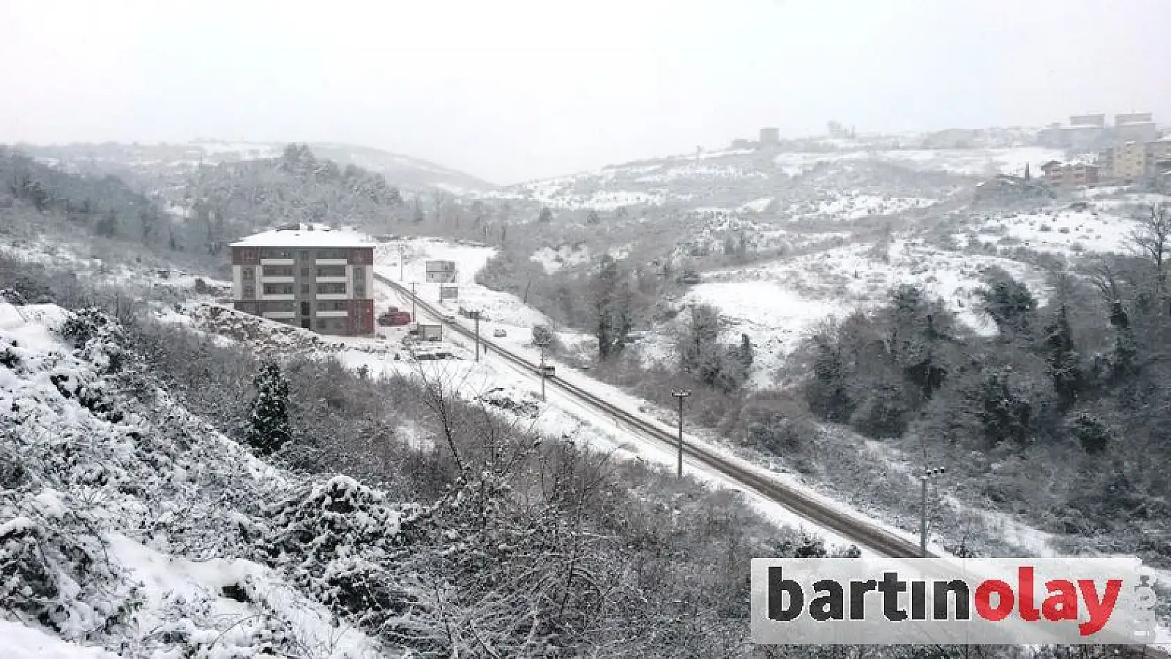 Bartın'da yoğun kar yağışı