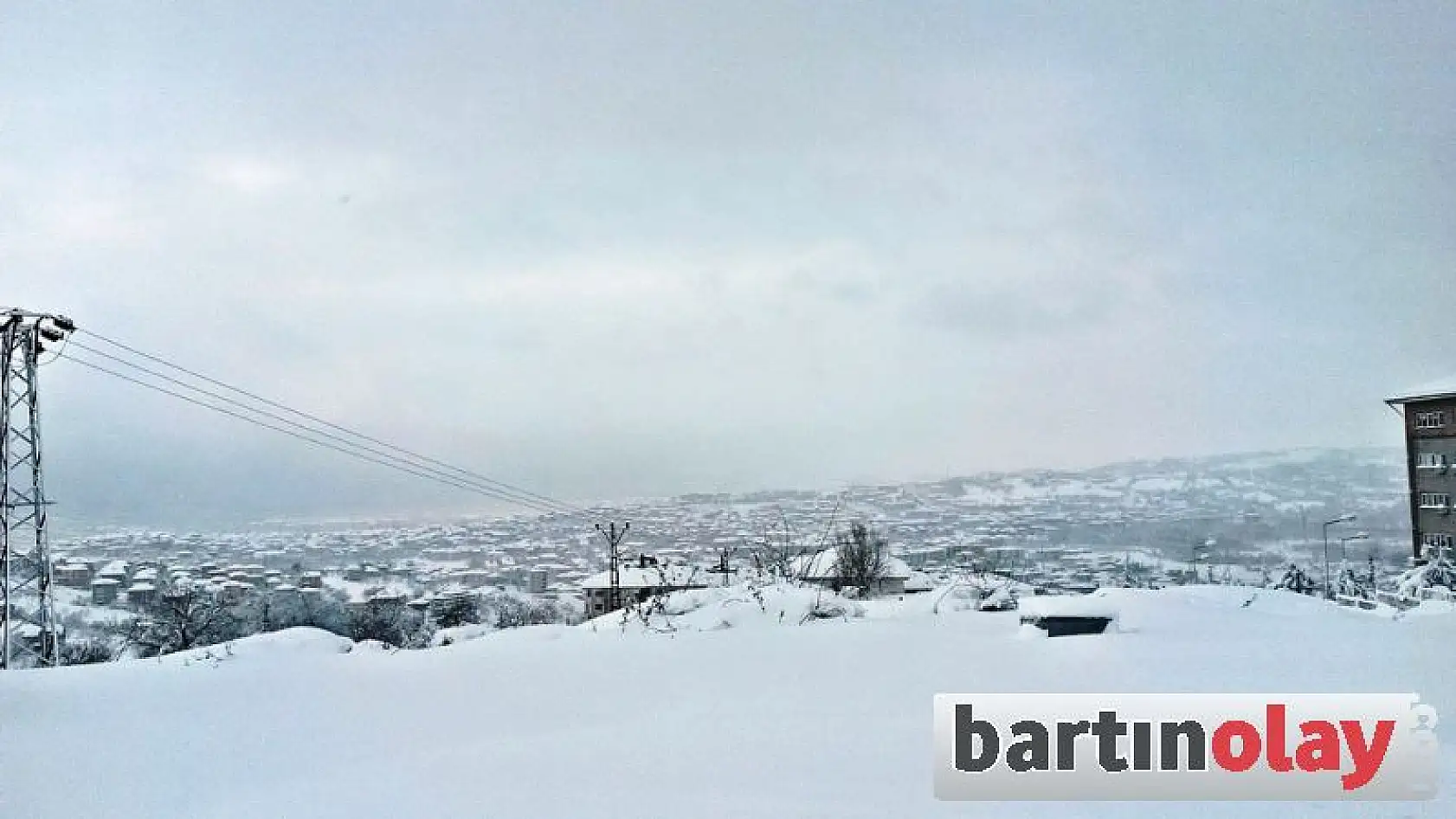 Bartın'da kar kalınlığı 1,5 Metreyi Geçti