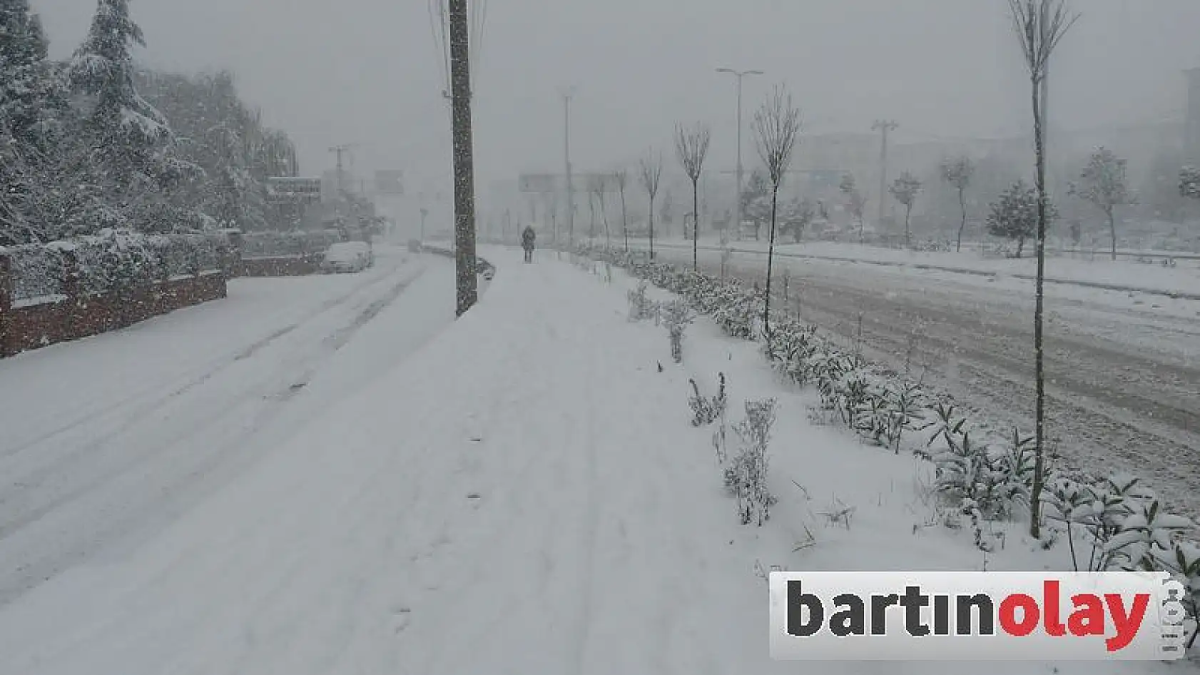 Bartın'da yoğun kar yağışı