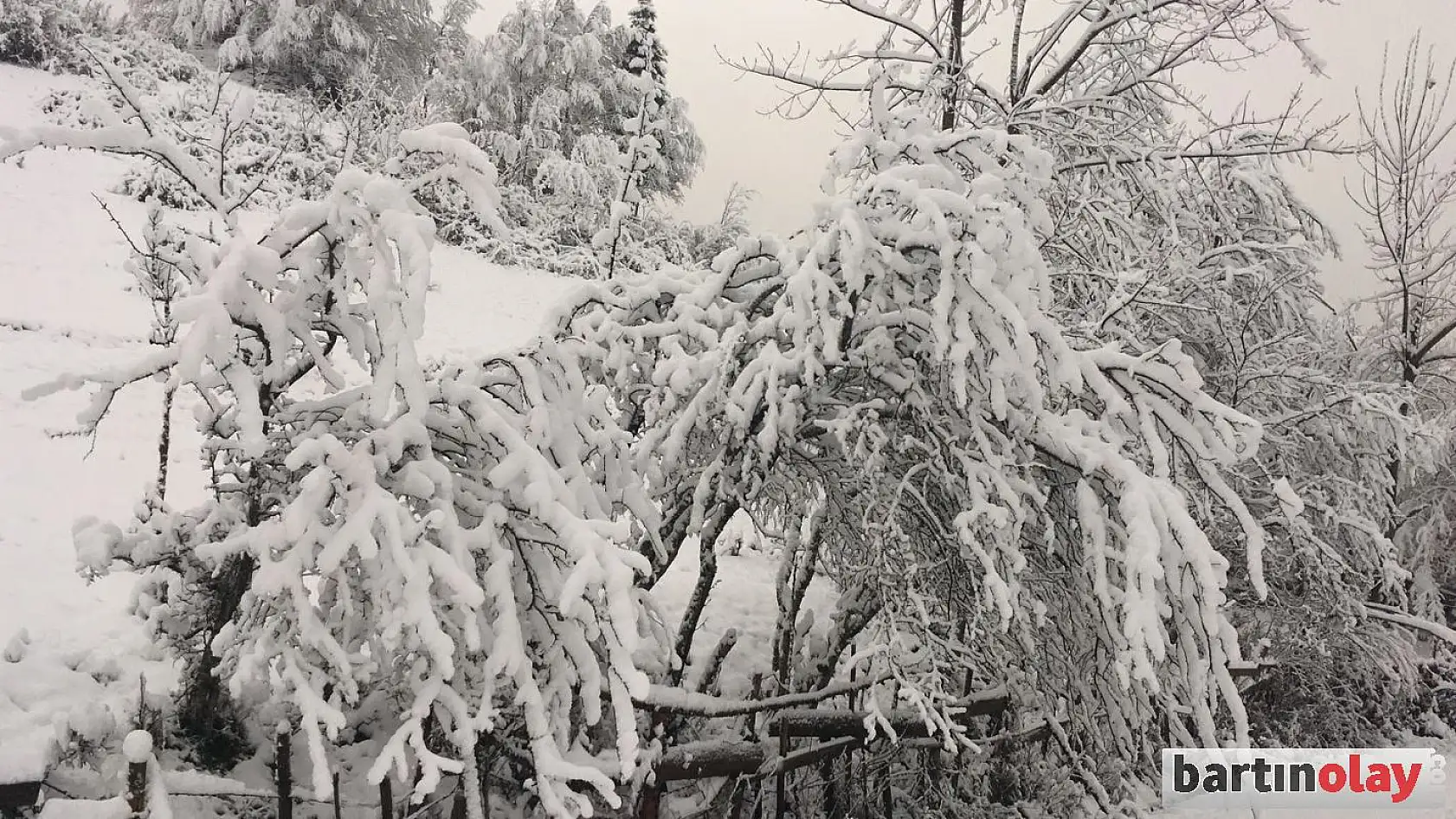 Arıt'ın zirvesinden kar manzaraları