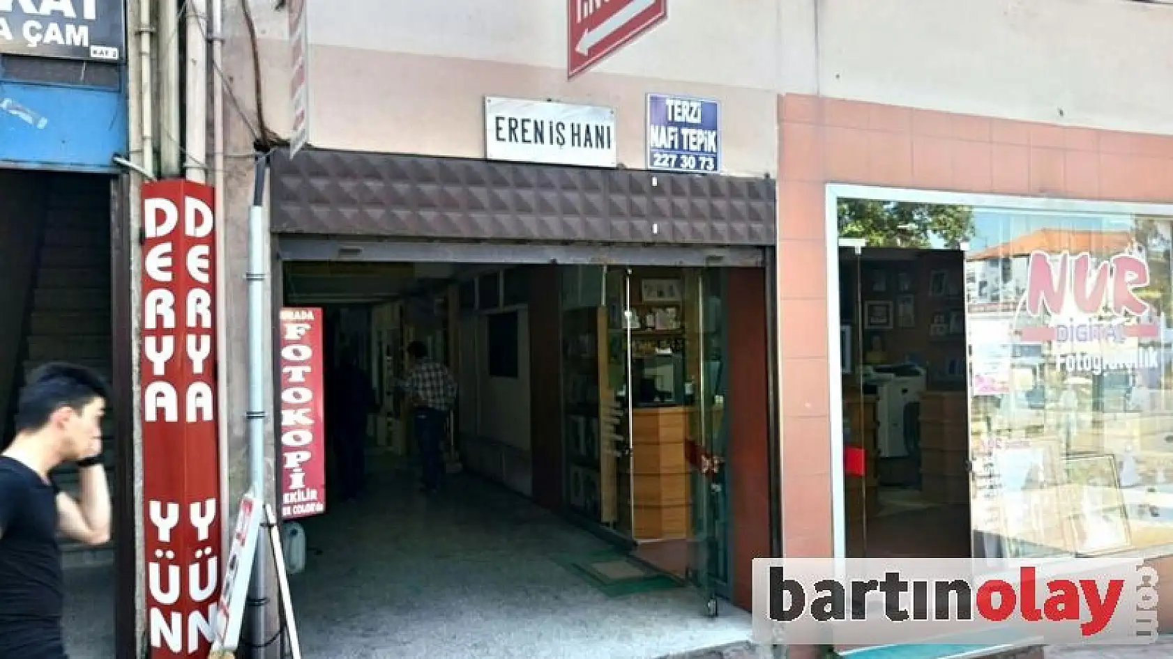 Bartın'da iş hanına hırsızlar girdi