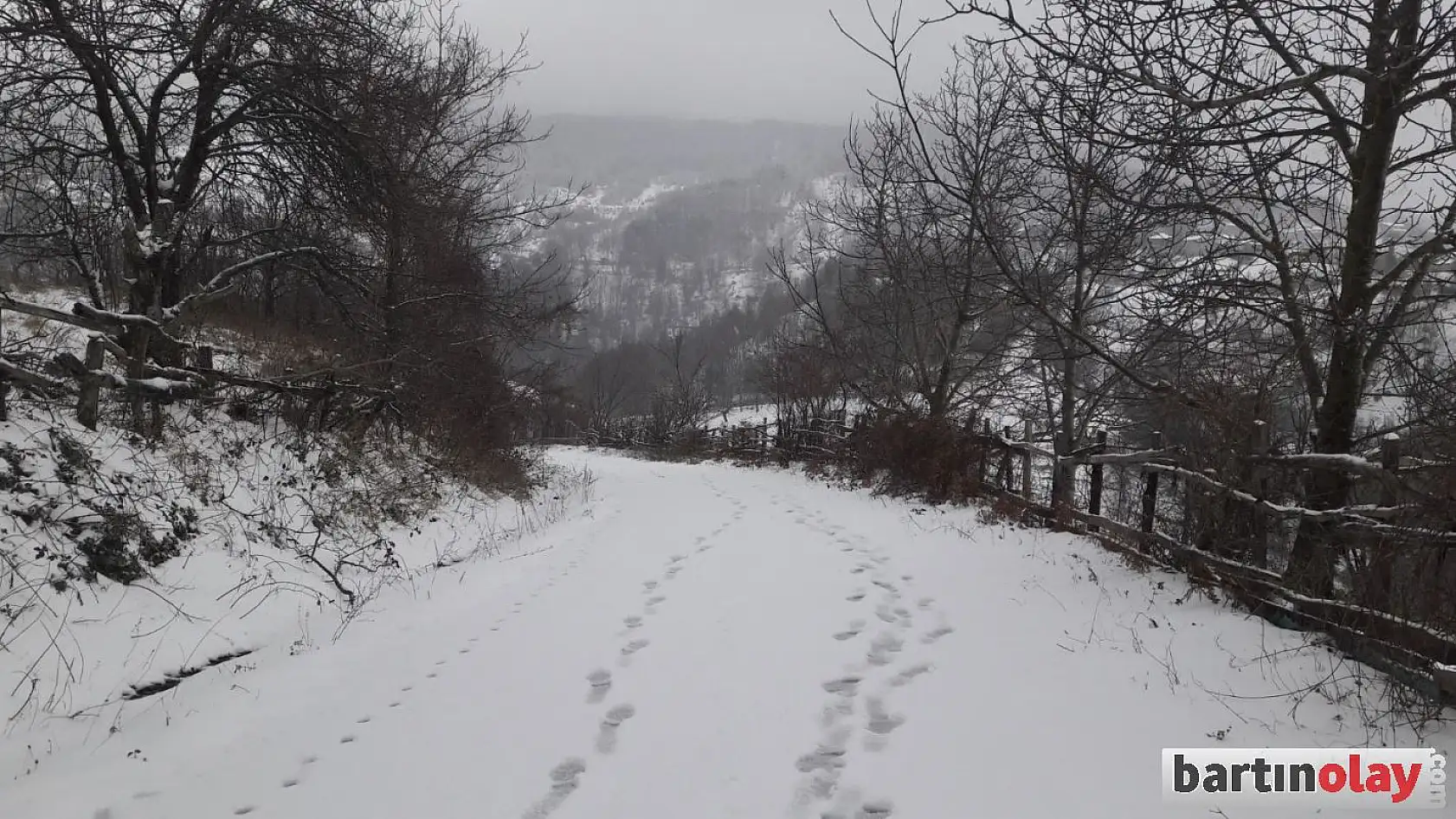 Bartın'da kar yağışı etkili oluyor
