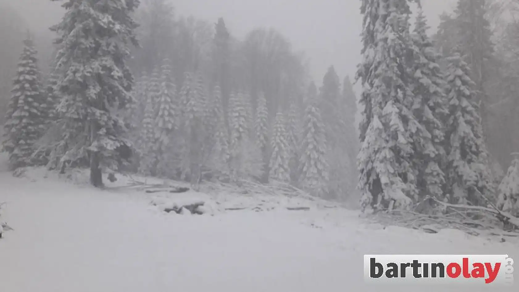 Bartın'da Yüksek Kesimlere Kar Yağdı