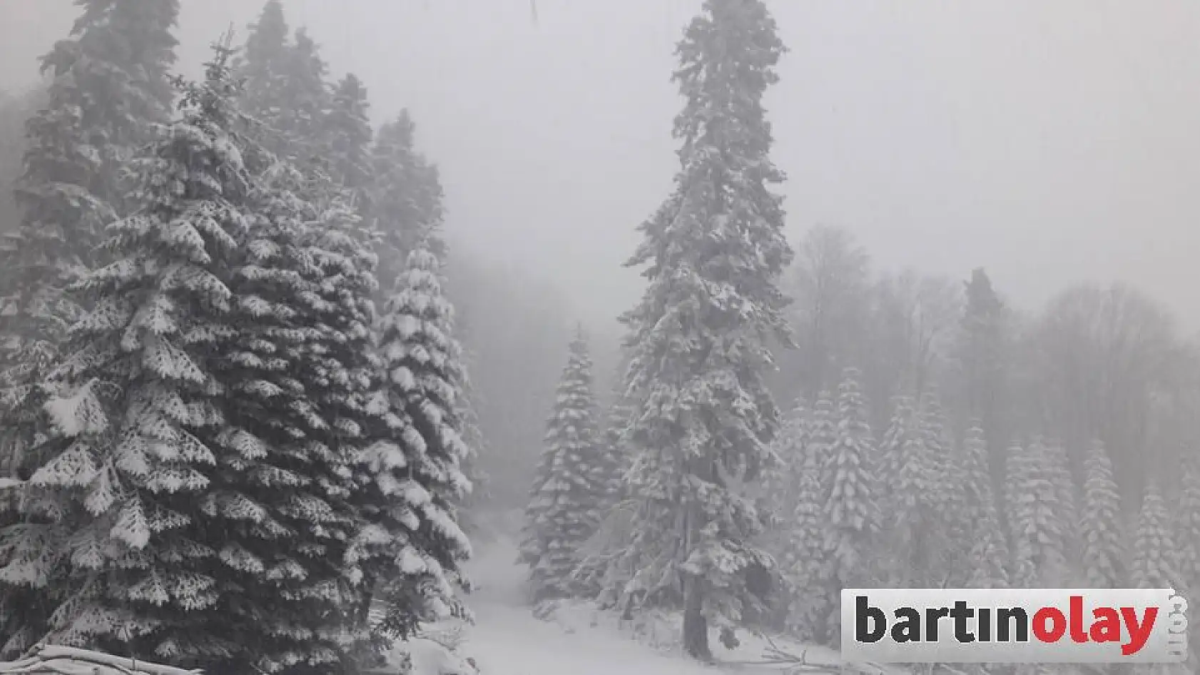 Bartın'da Yüksek Kesimlere Kar Yağdı