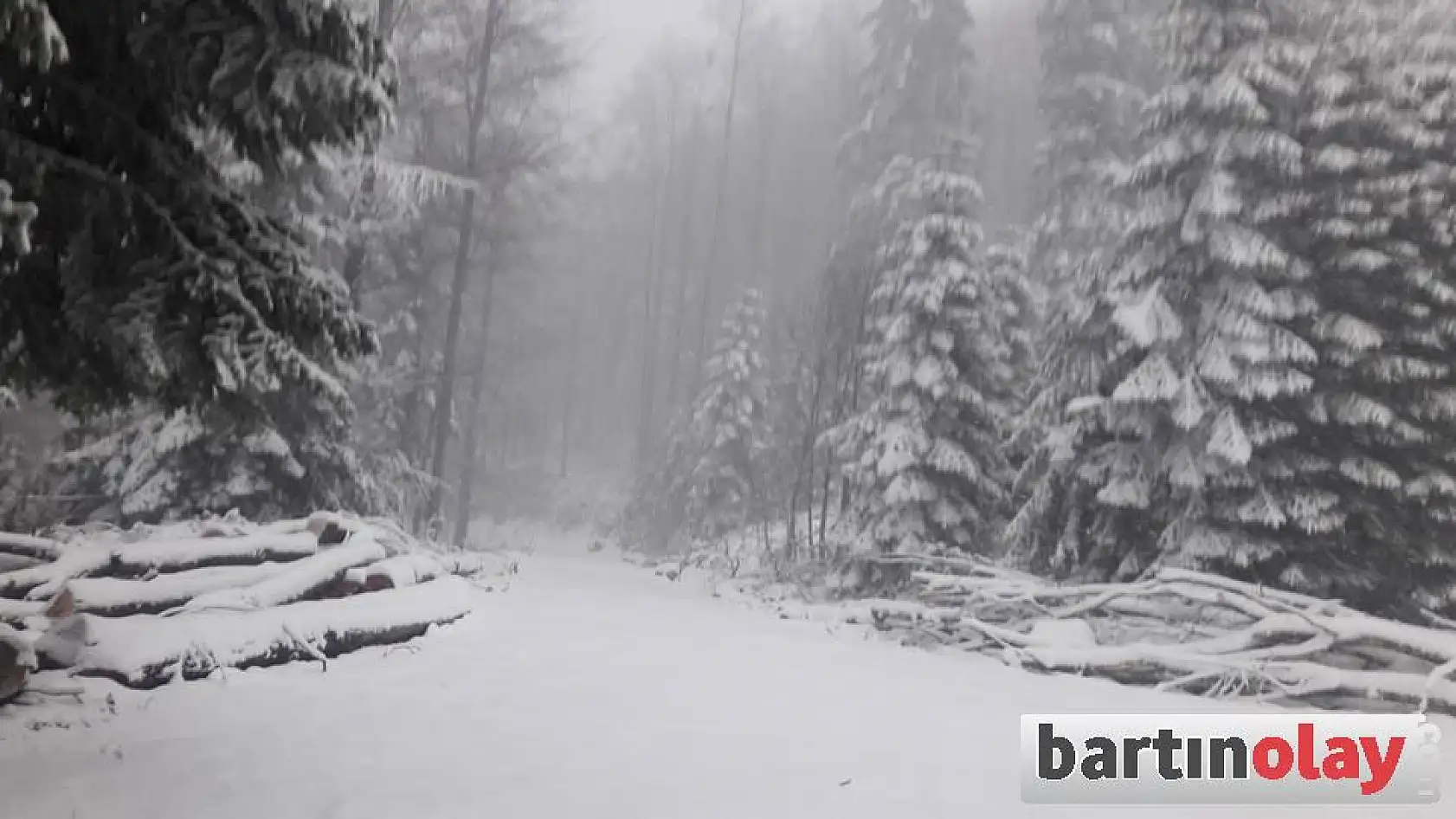 Bartın'da Yüksek Kesimlere Kar Yağdı