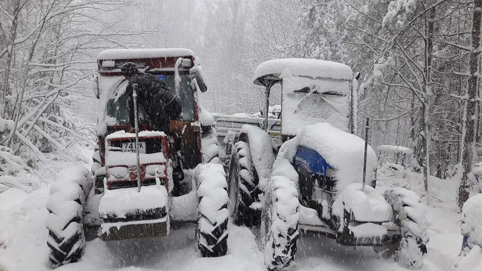 Bartın'da Yüksek Kesimlere Kar Yağdı