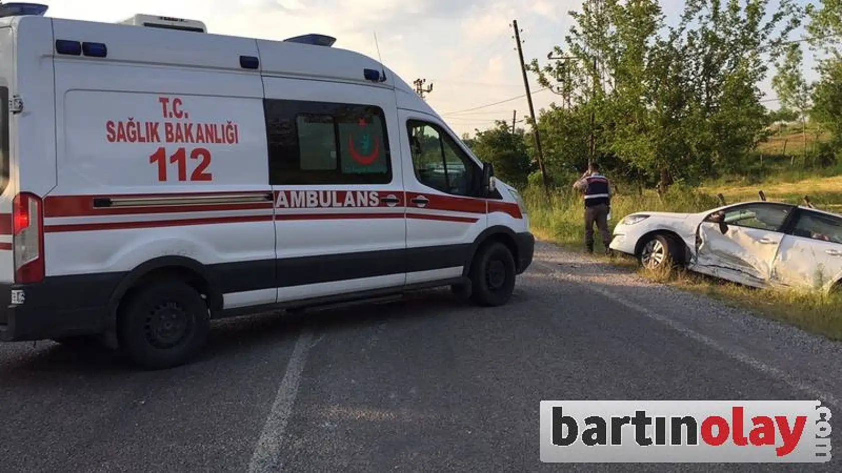 Bartın'da zincirleme kaza, 4 araç çarpıştı