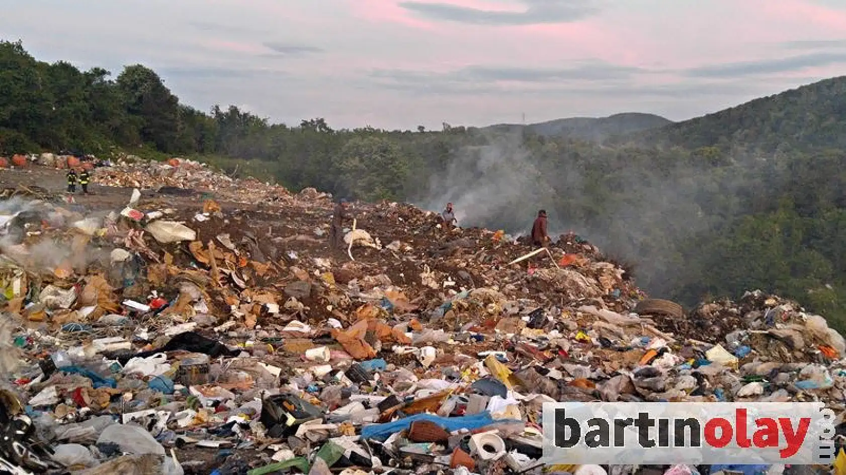 Bartın şehir Çöplüğünde yangın 