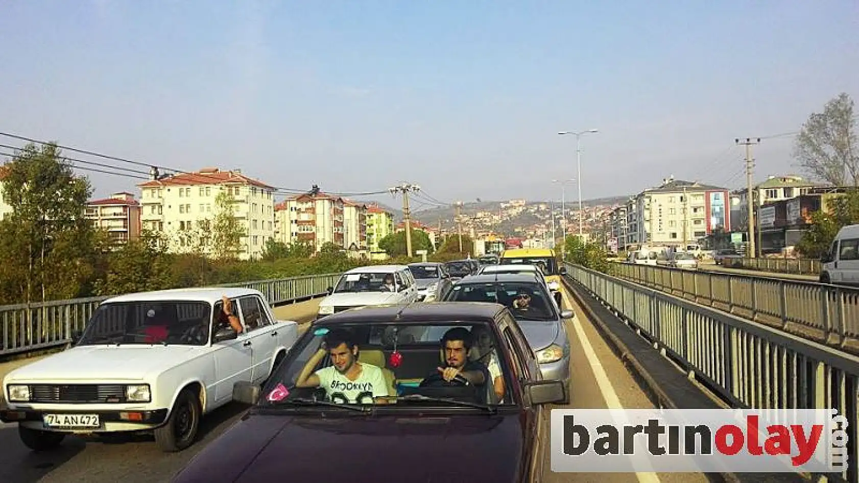 Bartın'da trafik çilesi