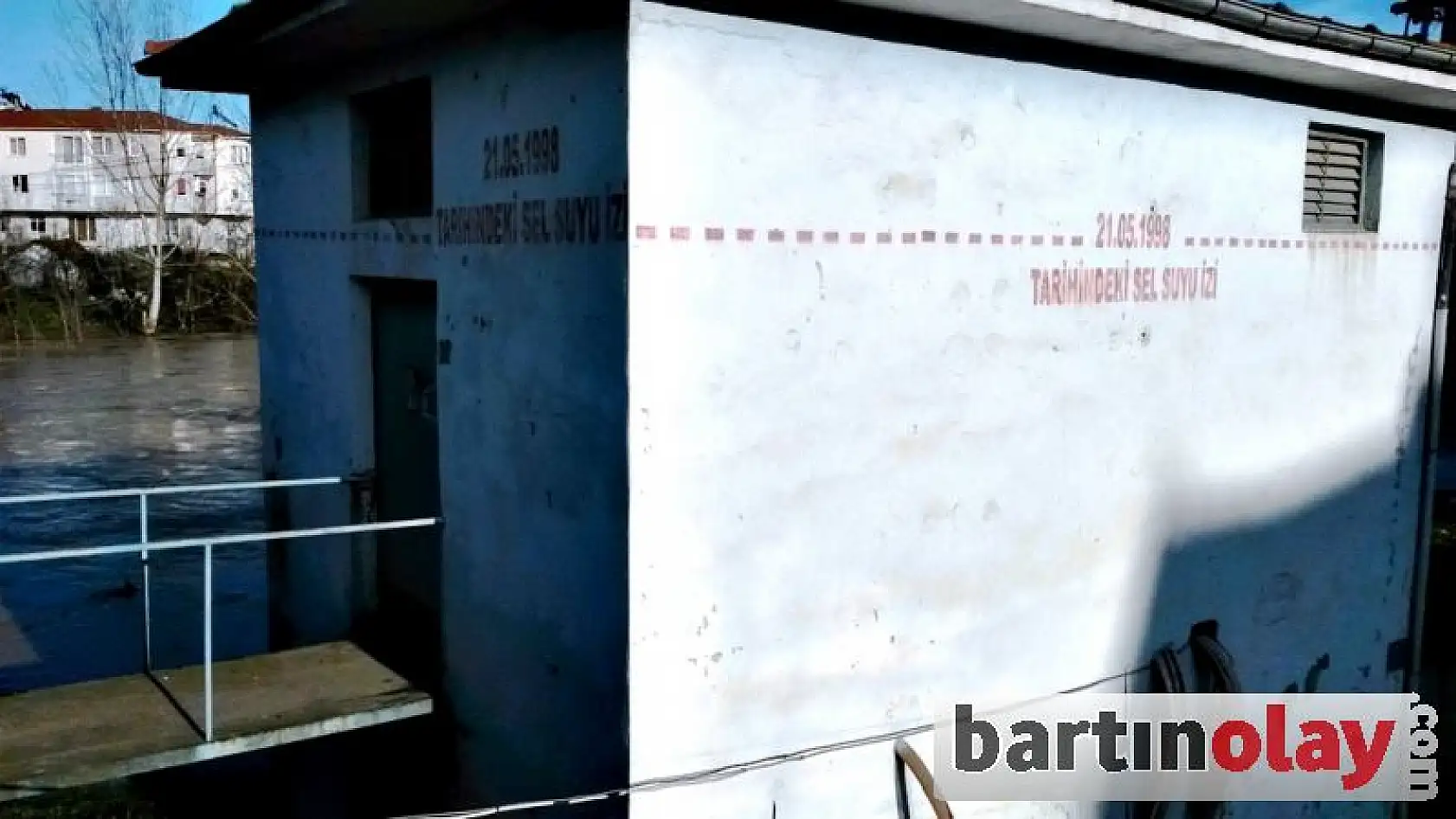 Bartın Irmağında taşkın görüntüleri 