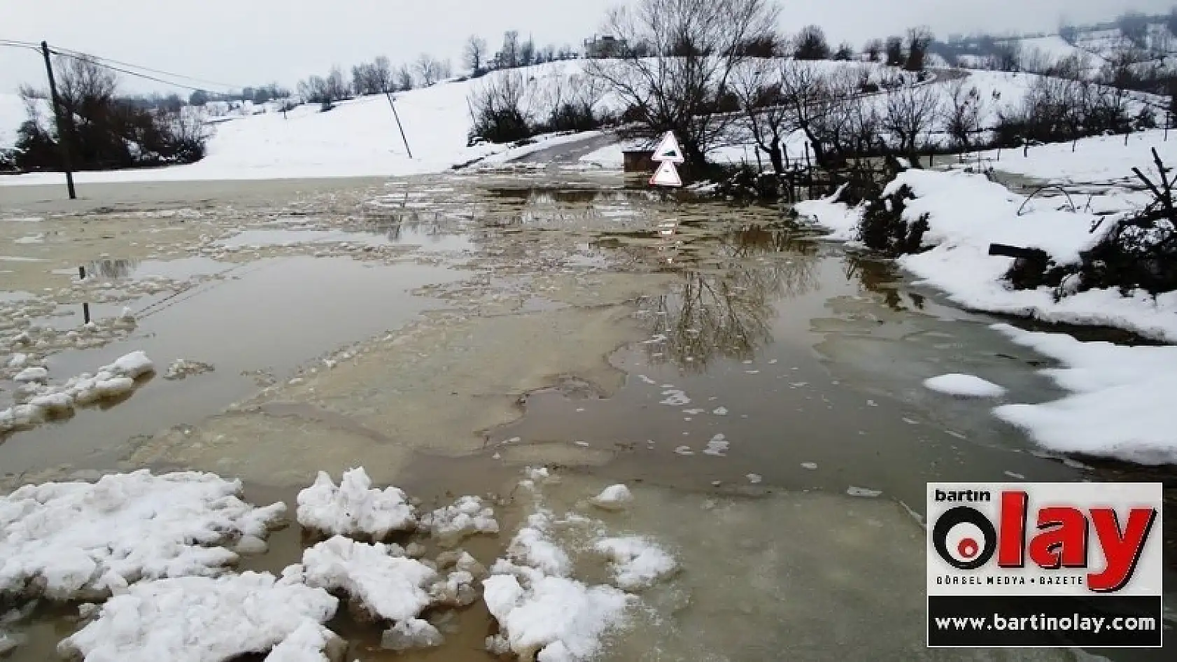 Drazlarda Eski Yol Sular Altında