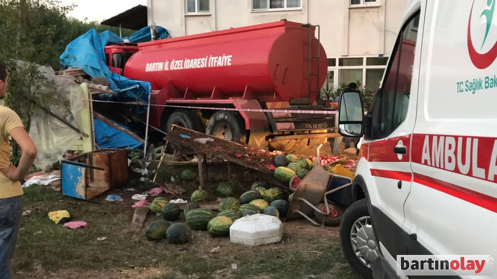 İtfaiye aracı dehşet saçtı