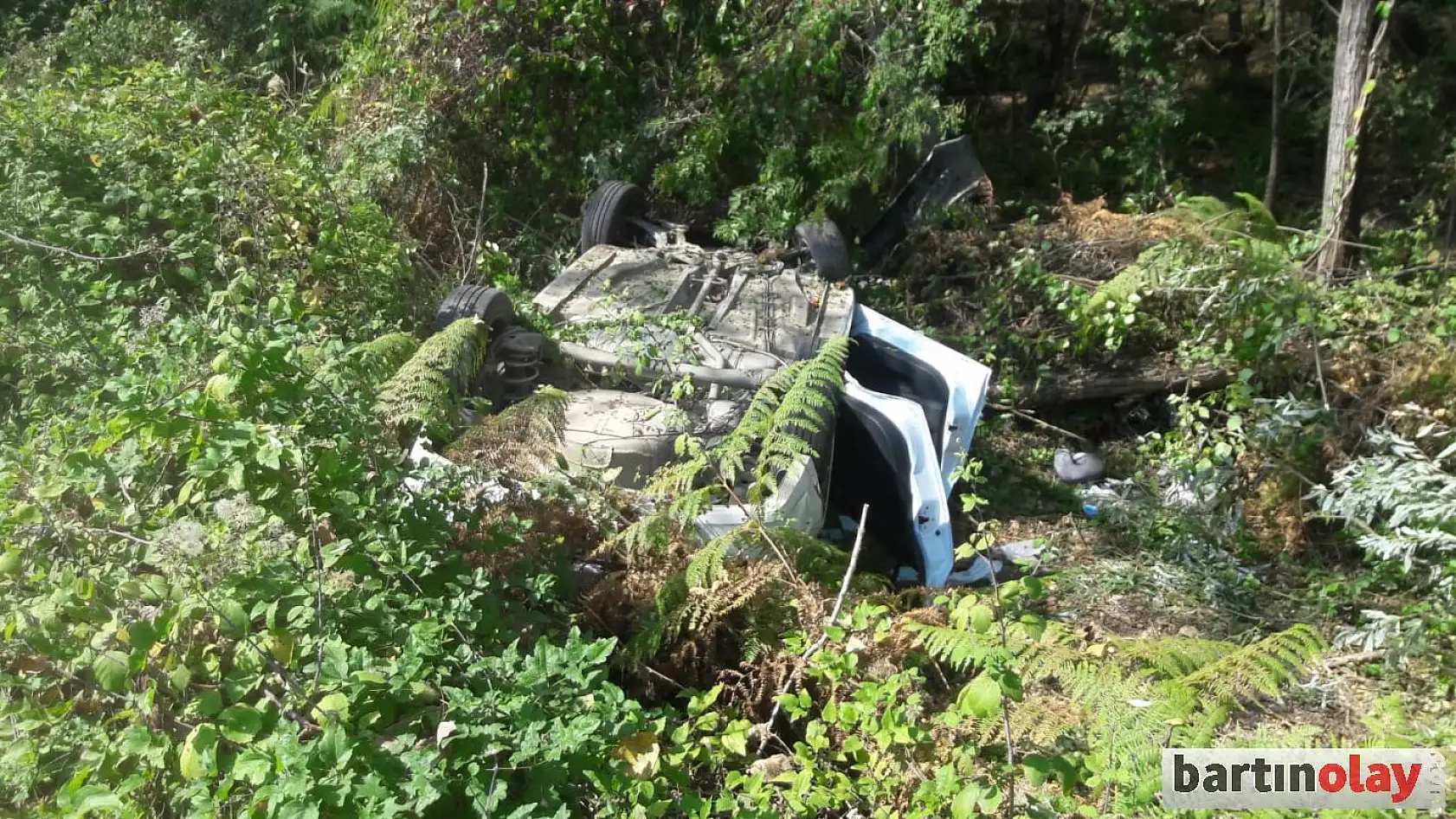 Kontrolden çıktı, Şarampole devrildi