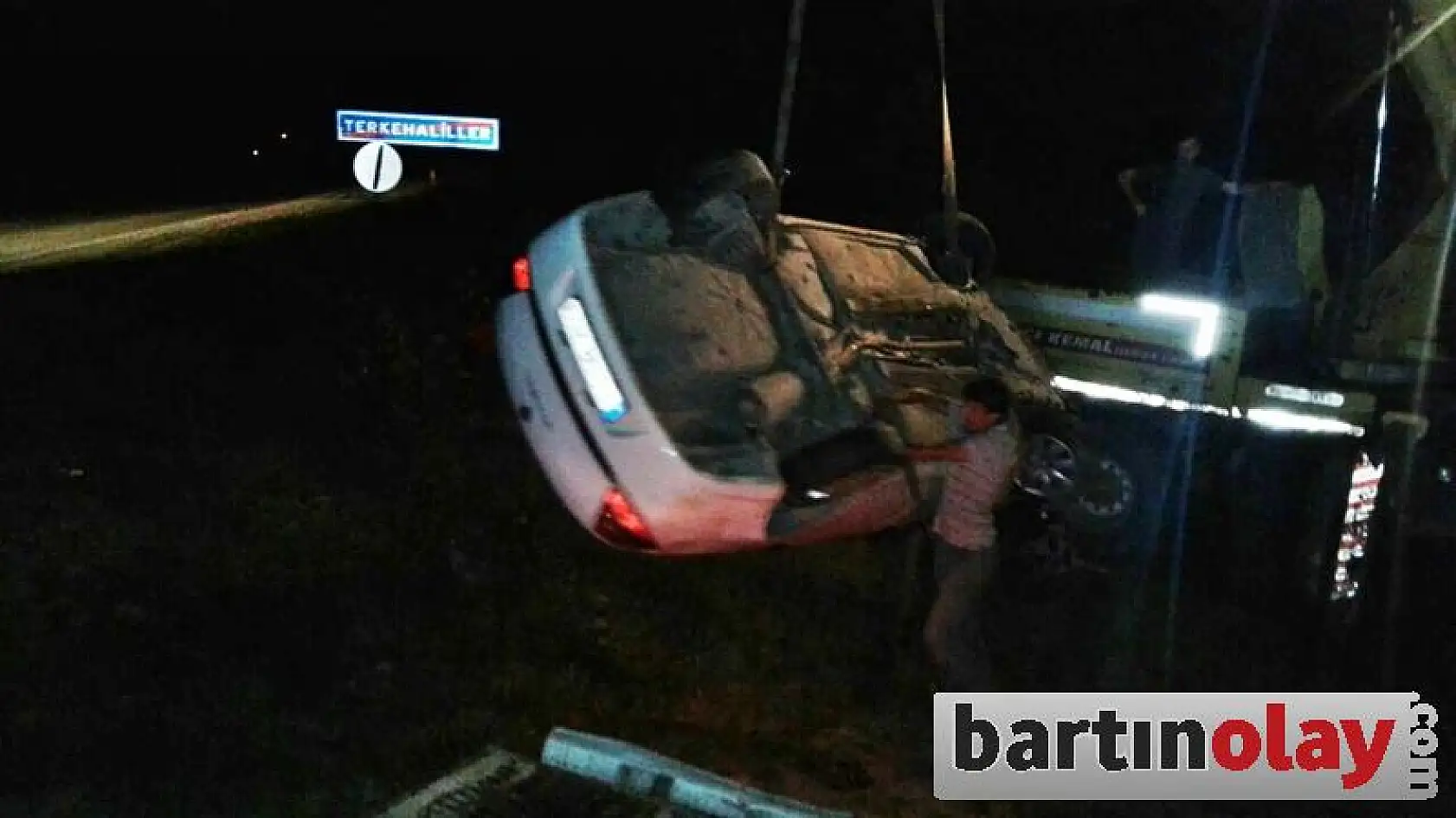 Otomobil takla attı, 1 yaralı