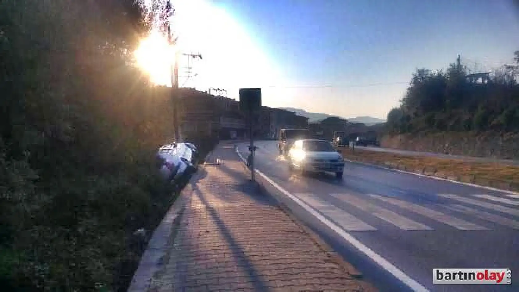 Bu viraja hızlı giren takla atıyor