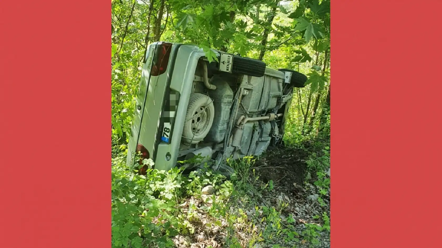 Önüne hayvan çıkınca kaza yaptı