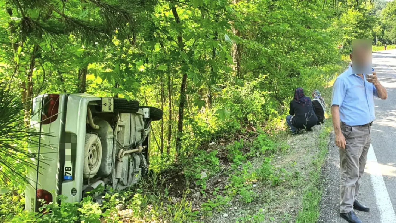 Önüne hayvan çıkınca kaza yaptı