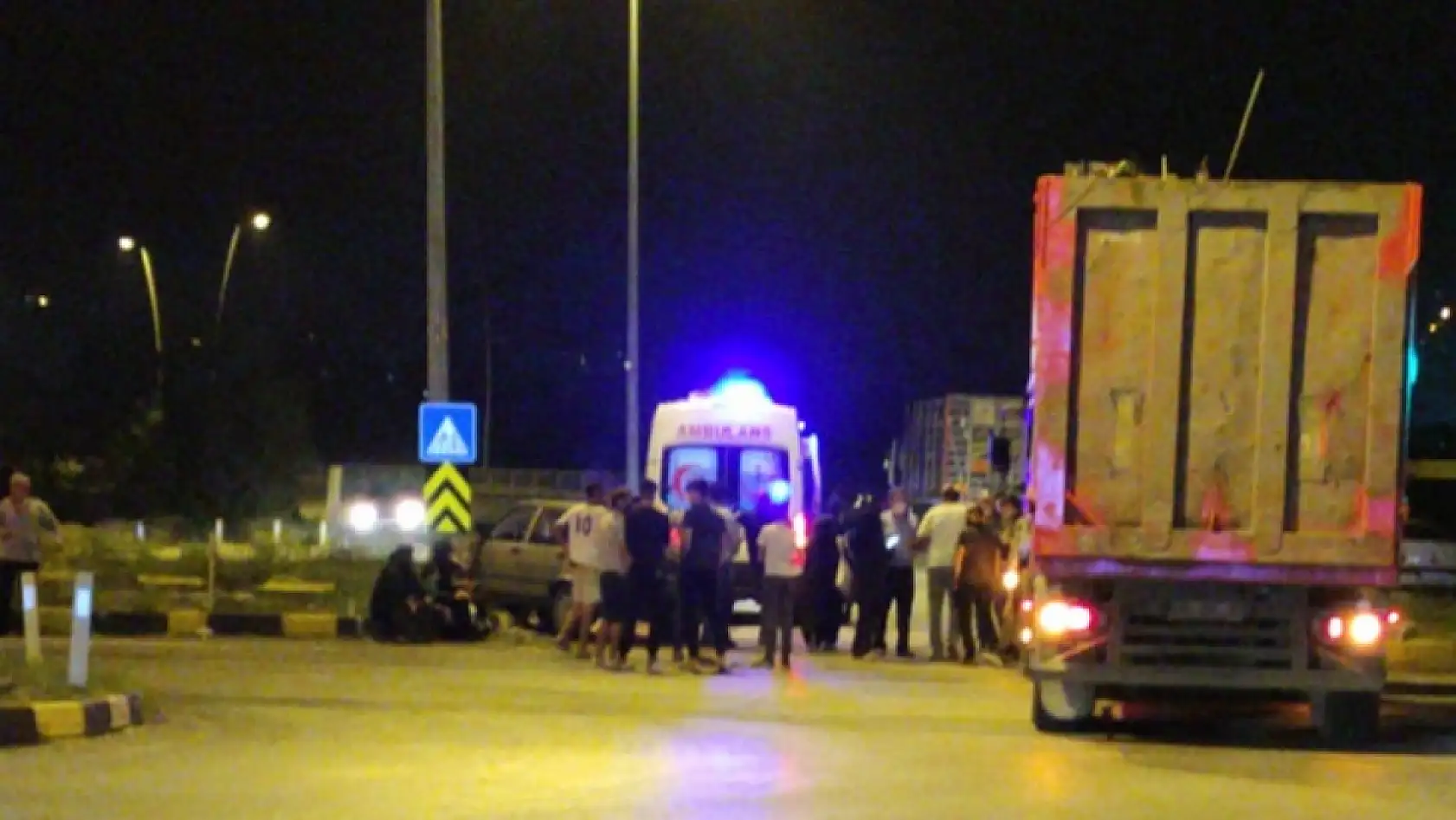 Organize kavşağında kaza