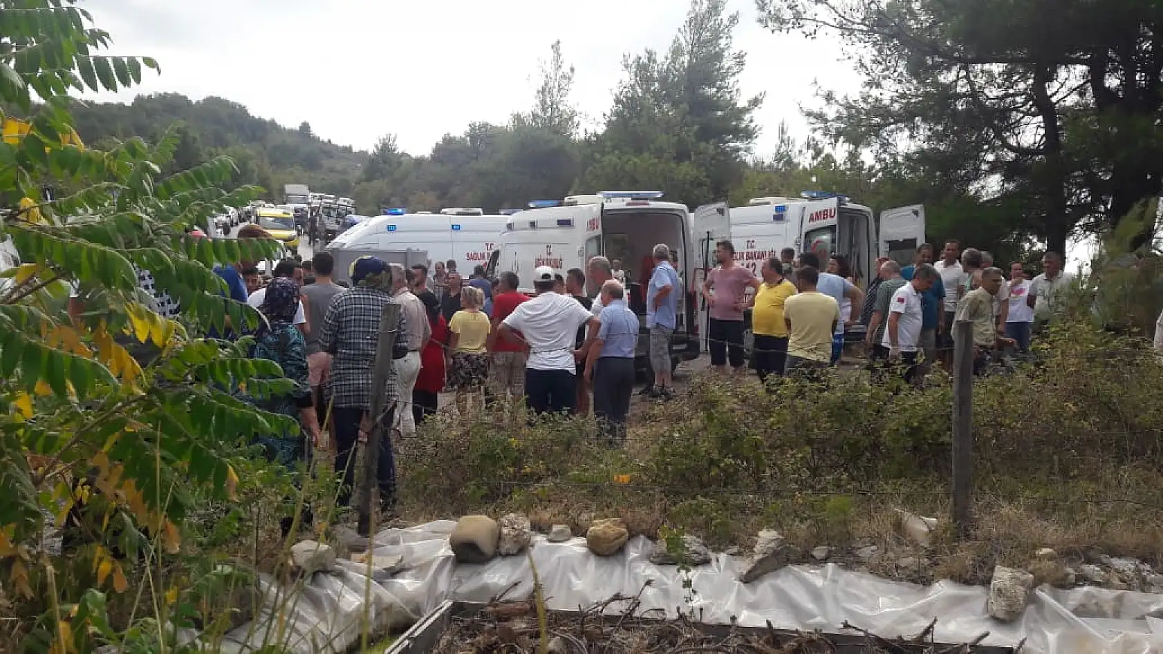 Yolcu minibüsü şarampole uçtu