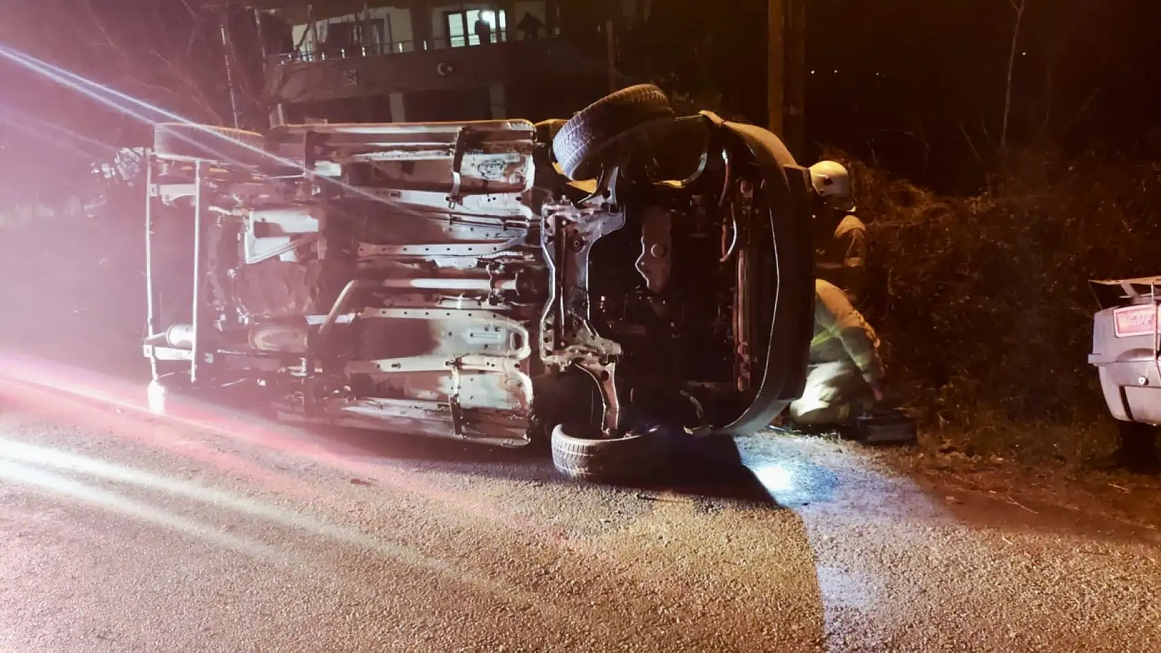 Çocuk sürücü kaza yaptı