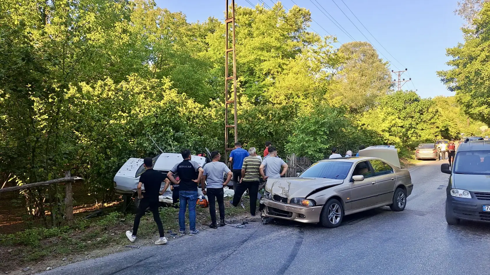 Kumluca yolunda kaza