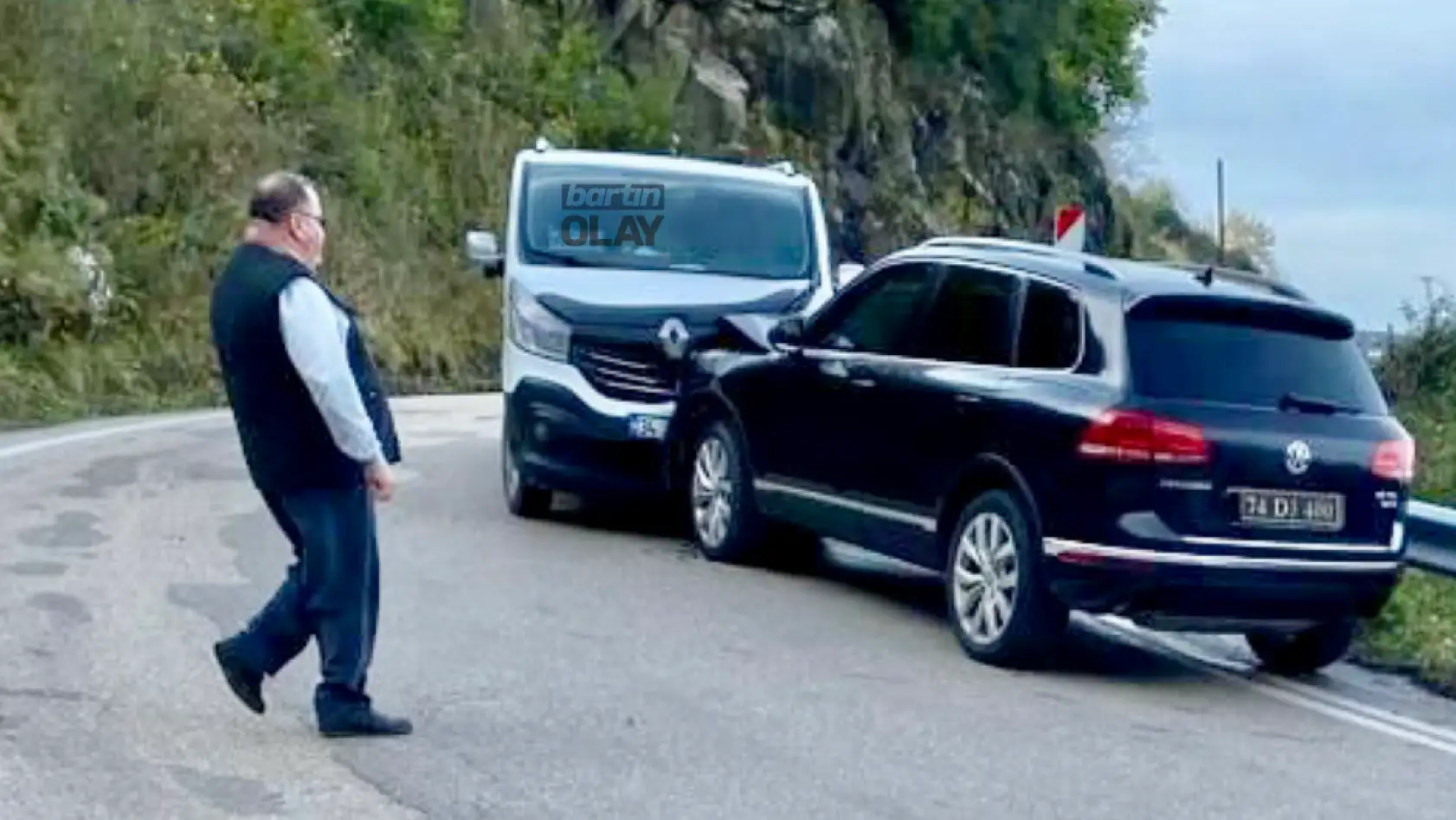 Belediye başkanı kaza yaptı