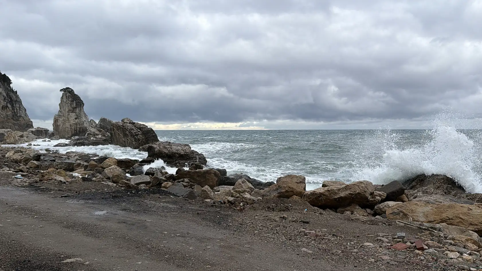 Amasra'da fırtına etkili oldu