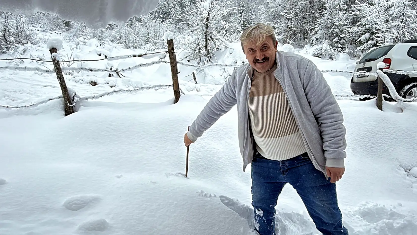 Bu köye 70 santim kar yağdı